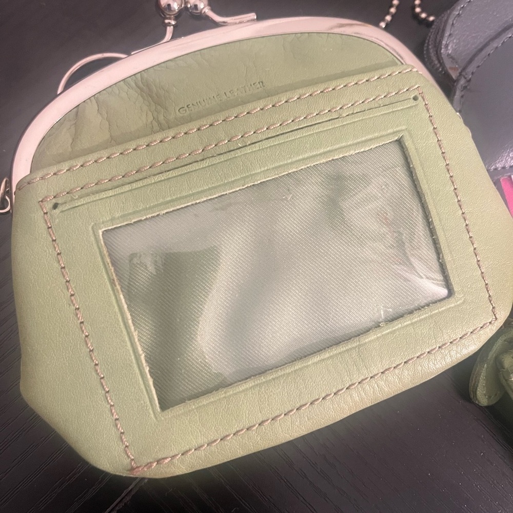 Genuine Leather Green wallet set  and Gray Hippo  Wallet - Picture 2 of 3